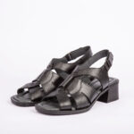 صندل زنانه چرم طبیعی مدل آناویز چرم (مشکی) - Image 6