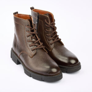 نیم بوت مردانه چرم طبیعی مدل آناویز چرم