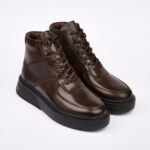 نیم بوت مردانه چرم طبیعی مدل آناویز چرم
