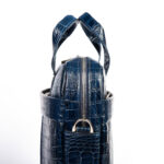 کیف اداری چرم طبیعی مدل آناویز چرم (کروکو - سرمه ای) - Image 6