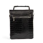 کیف دستی و دوشی چرم طبیعی مدل آناویز چرم (کروکو - مشکی) - Image 3